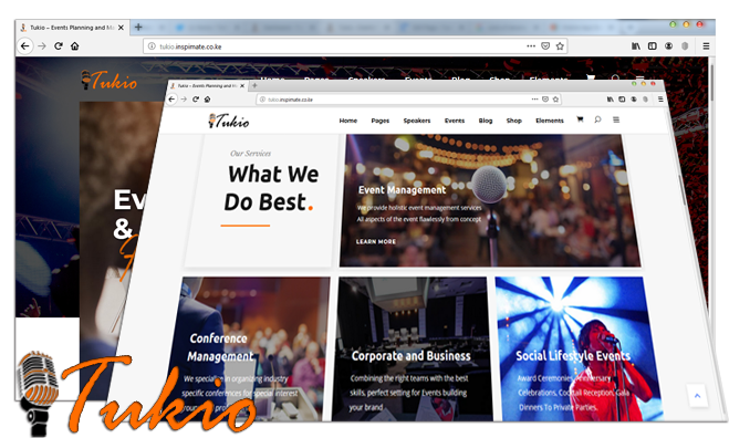 Tukio - Events Planning and Management Website for Sale